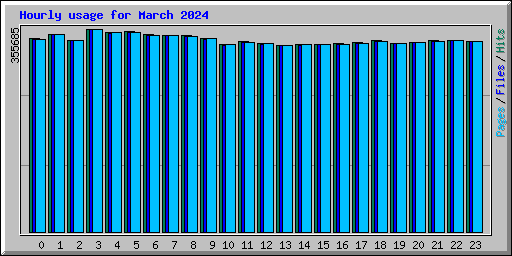 Hourly usage for March 2024